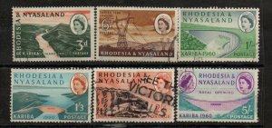 Rhodesia & Nyasaland 172-177 Set Used