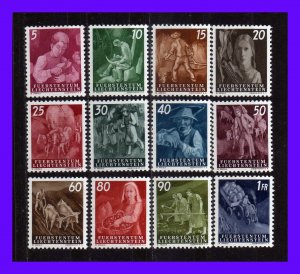 1951 - Liechtenstein - Scott 247 - 258 - MNH - gran lujo - LI- 071