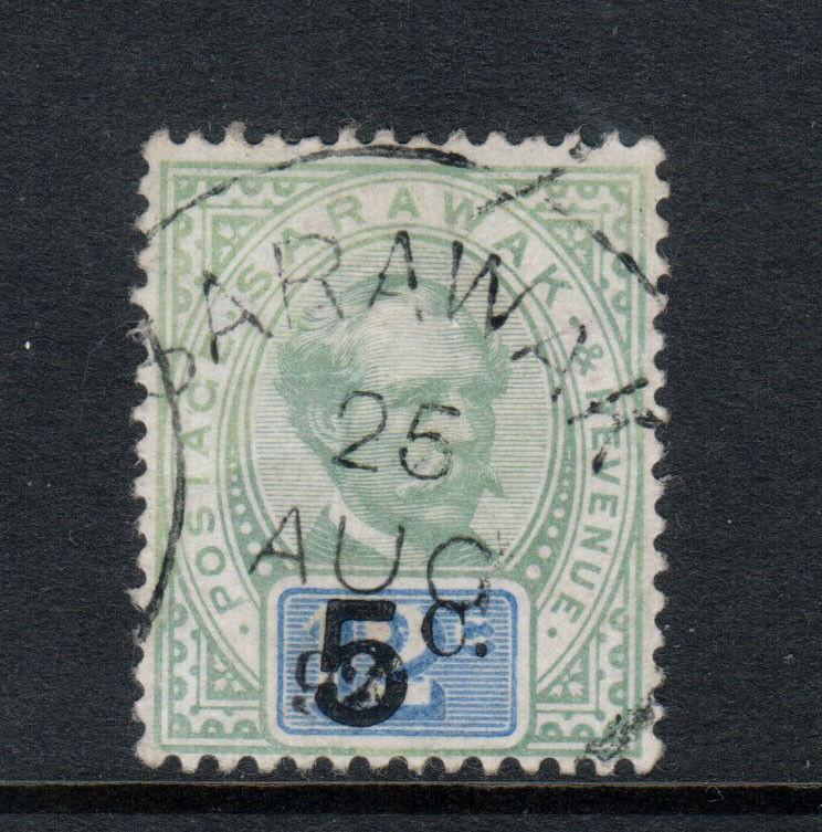 Sarawak #24 Extra Fine Used Gem With Ideal Sarawak Aug 25 1892 CDS Cancel