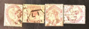 GREAT BRITAIN #99-102 USED FVF Cat $150