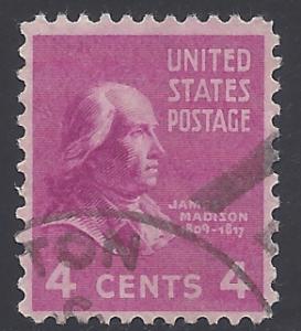 # 808 4c James Madison 1938 Used