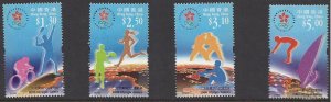 Hong Kong #906-09 MHN set, summer Olympics, Sydney, issued 2000