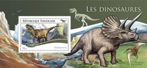 2015 TOGO MNH. DINOSAURS   | Y&T Code: 955  |  Michel Code: 6533 / Bl.1124