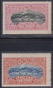 BC NEW HEBRIDES 1899 J. P. SANDS INTERISLAND POSTAGE FULL SET ROULETTED 8.5 MINT 