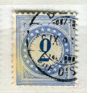 SWITZERLAND; 1878-80 early classic Postage Due issue used Shade of 2c. value