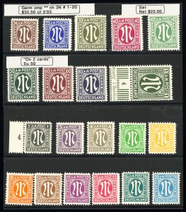 Germany Stamps # 1-20 MNH VF Scott Value $32.50