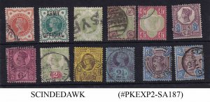 GREAT BRITAIN - 1887-1900 QV SELECTED STAMPS 12V CV=235.00 GBP - USED
