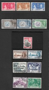 BERMUDA 1937 - 1949 COMMEMORATIVE AND SURCHARGE SETS FINE USED Cat £15+