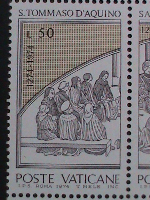 ​VATICAN CITY 1974-SC#557a ST.THOMAS AQUINAS -SCHOLASTIC PHILOSOPHER MNH BLOCK