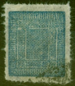 Nepal 1902 1a Blue SG25 White Wove Paper Pin-Perf Fine Used Example