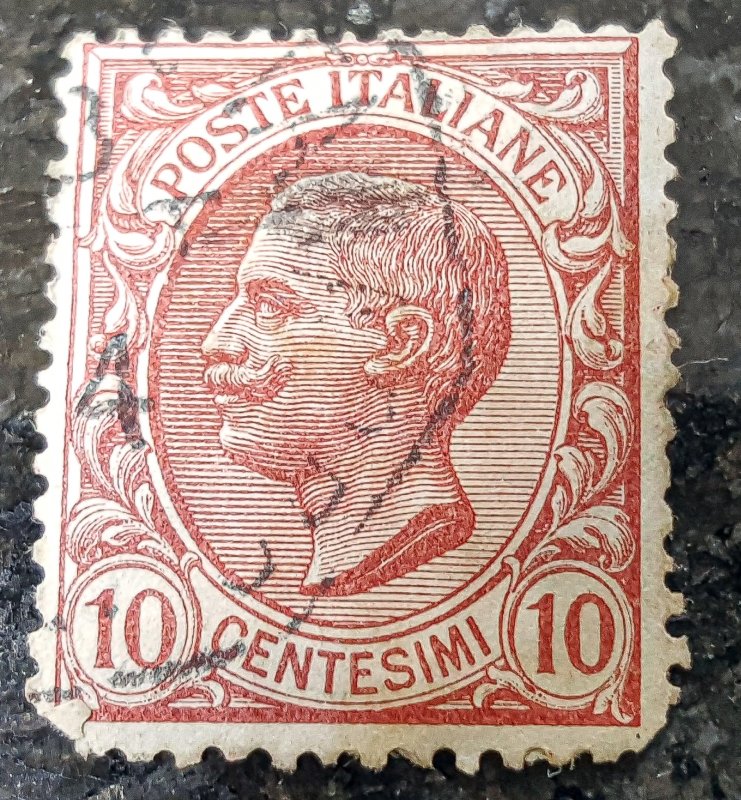 Umberto I (Humbert I), Poste Italiane (Italy), 10 Centesimi, red, 1906