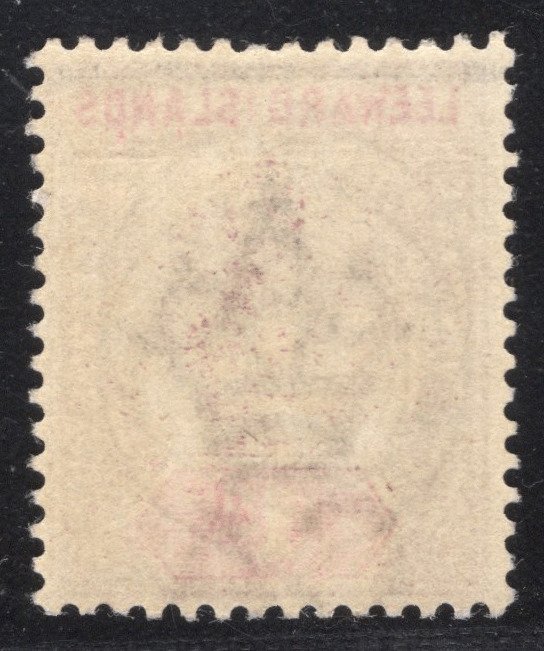 MOMEN: LEEWARD ISLANDS SG #10a 1897 DOUBLE OVPT MINT OG LH £1,000 LOT #66892*