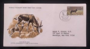 EL)1976 SOUTH AFRICA, WORLD WILDLIFE FUND, WWF, WORLD ENVIRONMENT DAY, BONTEBOK