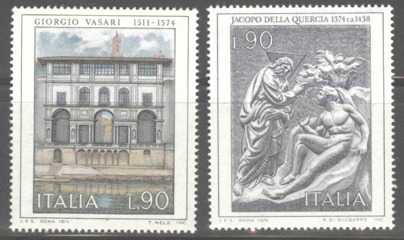 Italy Scott 1173-1174  MNH** 1974 set