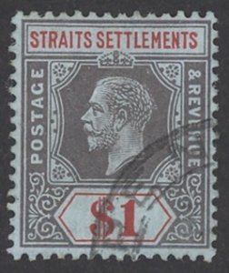 Straits Settlements Sc# 165 Used (a) 1914 $1 King George V