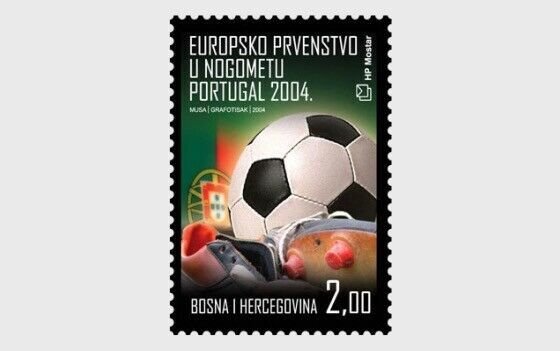 2004 BOSNIA - SG: C133  - FOOTBALL EURO CHAMPIONSHIPS -  UNMOUNTED MINT