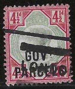 Great Britain, 1892, Scott #O33, 1p Government Parcels, Used, Signed