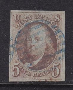 1 VF-XF used neat Blue cancel with nice color cv $ 400 ! see pic !