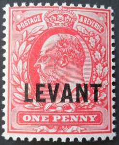 British Levant 1905 EVII One Penny SG L2 mint