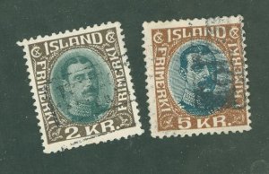 Iceland #127-8 Used Multiple