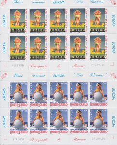 2004 EUROPA CEPT Monaco Mini-sheets The Holidays MNH **