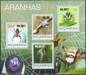 MOZAMBIQUE  2014  SPIDERS  SHEET   MINT NH