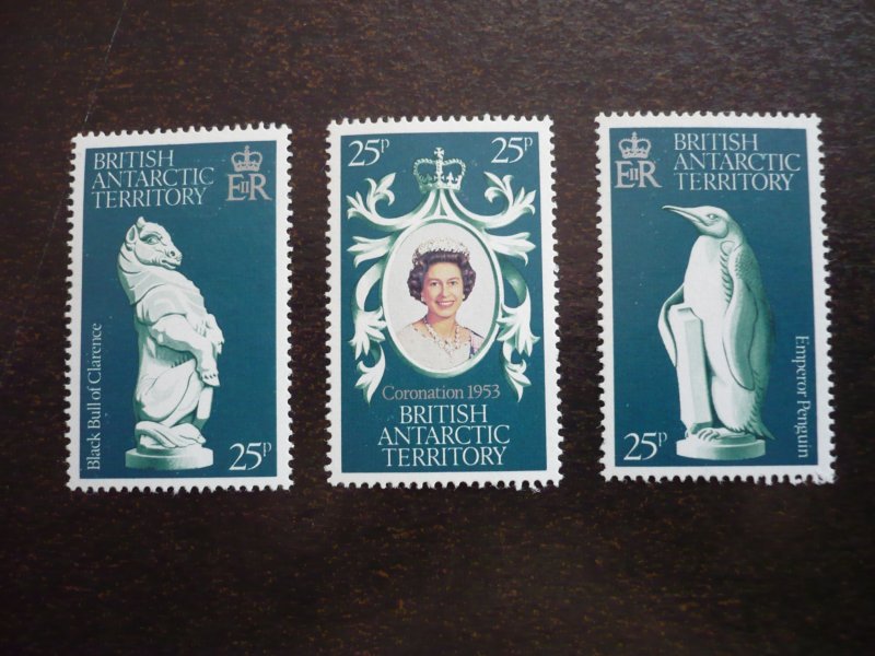 Stamps - British Antarctic Terr. - Scott#71a-71c - Mint Hinged Set of 3 Stamps