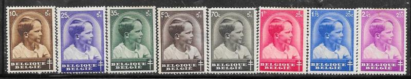 Belgium # B180-B187 Prince Baudouin  (MH) CV $9.75