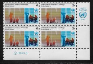 UNITED NATIONS - SC# 444  INSCRIP B/4 LR  FVF/MNH 1985