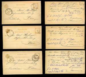 HUNGARY (60) Early Postal Cards All postally cancelled & used c1890s