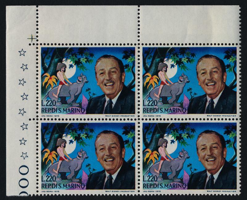 San Marino 736-45 TL Blocks MNH Disney Characters, Walt Disney