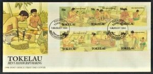 STAMP STATION PERTH Tokelau #174a-177a Men's Handicraft Issue Set FDC.