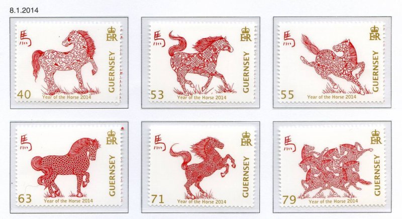 Guernsey 2014 Chinese New Year Set SG1496/1501 Unmounted Mint