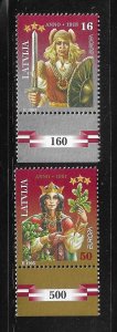 Latvia 1995 Europa Peace & Freedom Sc 407-408 MNH A2795