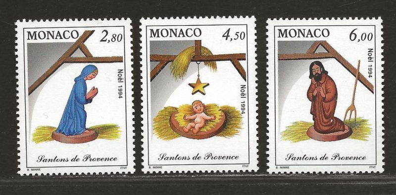 MONACO SC# 1919-21   FVF/MNH