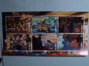 ​TONGA STAMP-FAMOUS DISNEY MOVIES-CARTOON-MNH STAMP SHEET #1