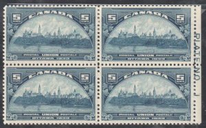 Canada #202 MINT NH - Block of 4 Right Plate No 1 C$150.00