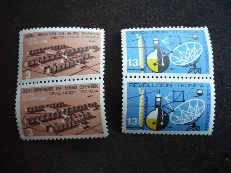 Stamps - Cuba - Scott# 944-945 - Mint Hinged Set of 2 Stamps in Pairs