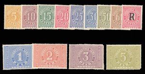 Colombia #C68-79, CF3 Cat$261, 1929 5c-5p, complete set, plus Registration st...