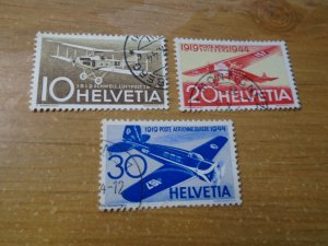 Switzerland  #  C37-39  used