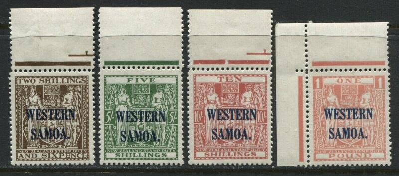  Samoa 1935 overprinted Western Samoa 2/6d to £1 mint o.g.