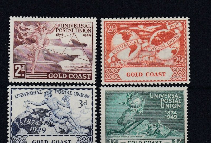 GOLD COAST      1949  UPU SET OF 4  MH 