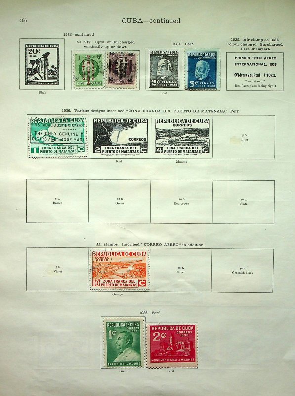 CUBA: 1855-1936 Examples - Ex-Old Time Collection - 8 Album Pages (80355)