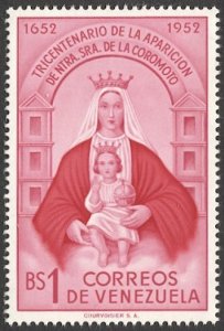 VENEZUELA 1953 Sc 643 Mint NH  1b Virgin Mary - Religion