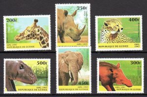 1997 Guinea 1631-1636 Fauna 10,00 €