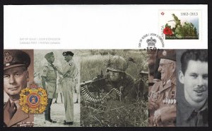 PRINCE EDWARD REGIMENT = Military Uniform = Official FDC Canada 2013