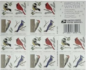 2018 Birds Winter  forever stamps  5 sheets of 20PCS, total 100pcs