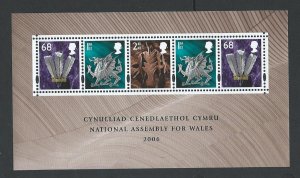 Great Britain Wales and Monmouth souvenir sheet MNH sc 23a