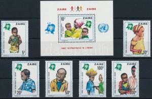 Congo (Kinshasa) stamp International Children's Year set + block MNH WS220986