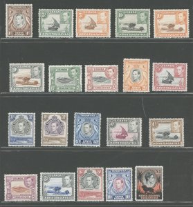 1938-54 Kenya Uganda Tanganyika - Stanley Gibbons #131-150 - 20 Value Series - M